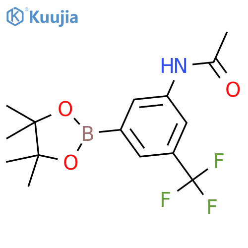 3-Acetamido-5-trifluoromethylphenylboronic acid, pinacol ester structure