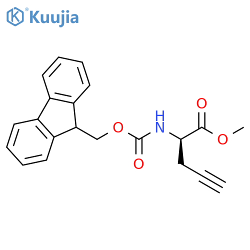 methyl (2R)-2-{[(9H-fluoren-9-ylmethoxy)carbonyl]amino}pent-4-ynoate structure