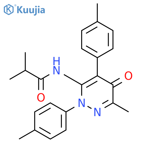 2-methyl-N-6-methyl-2,4-bis(4-methylphenyl)-5-oxo-2,5-dihydropyridazin-3-ylpropanamide structure