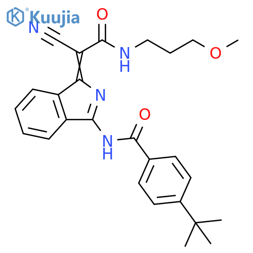 4-tert-butyl-N-(1Z)-1-{cyano(3-methoxypropyl)carbamoylmethylidene}-1H-isoindol-3-ylbenzamide structure