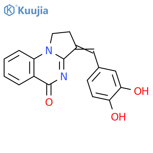 (3Z)-3-(3,4-dihydroxyphenyl)methylidene-1H,2H,3H,5H-pyrrolo1,2-aquinazolin-5-one structure