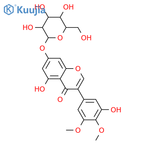 3',4',5,5',7-Pentahydroxyisoflavone; 3',4'-Di-Me ether, 7-O-β-D-glucopyranoside structure