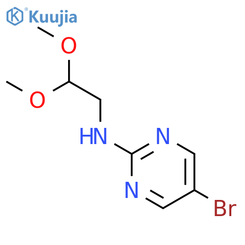 5-Bromo-N-(2,2-dimethoxyethyl)pyrimidin-2-amine structure