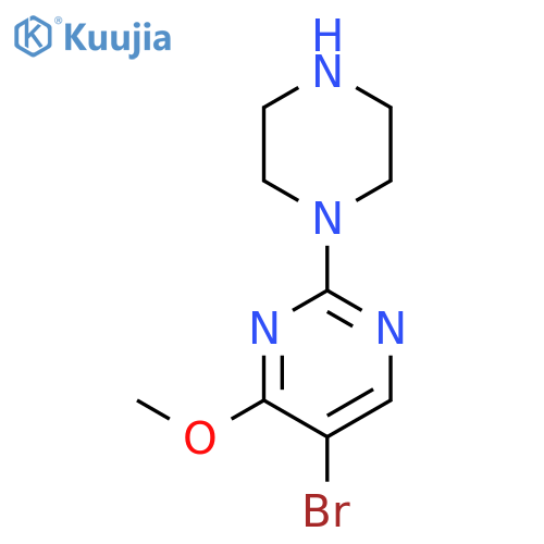 5-bromo-4-methoxy-2-(piperazin-1-yl)pyrimidine structure