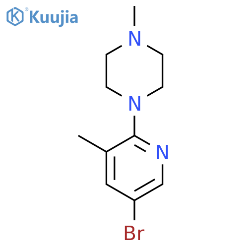 1-(5-Bromo-3-methylpyridin-2-yl)-4-methylpiperazine structure