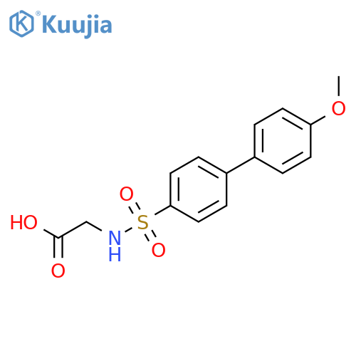 2-{4'-methoxy-1,1'-biphenyl-4-sulfonamido}acetic acid structure