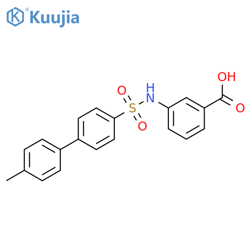 3-{4'-methyl-1,1'-biphenyl-4-sulfonamido}benzoic acid structure