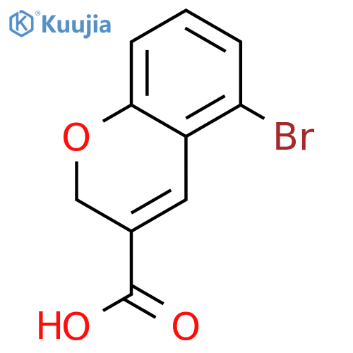 2H-1-Benzopyran-3-carboxylicacid, 5-bromo- structure