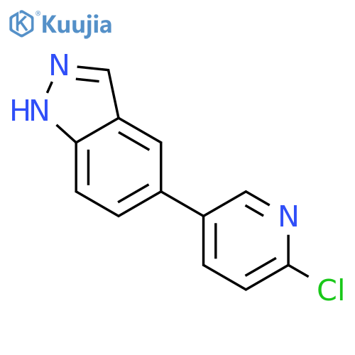 5-(6-chloropyridin-3-yl)-1H-indazole structure