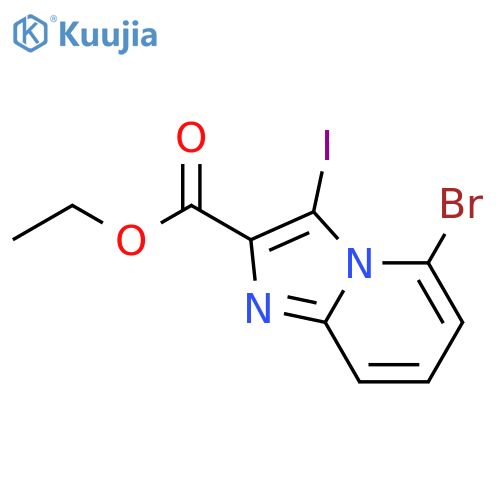 Imidazo[1,2-a]pyridine-2-carboxylicacid, 5-bromo-3-iodo-, ethyl ester structure