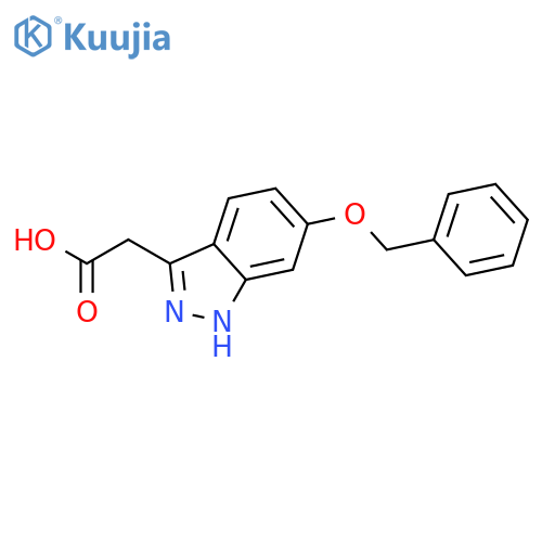 1H-Indazole-3-aceticacid, 6-(phenylmethoxy)- structure