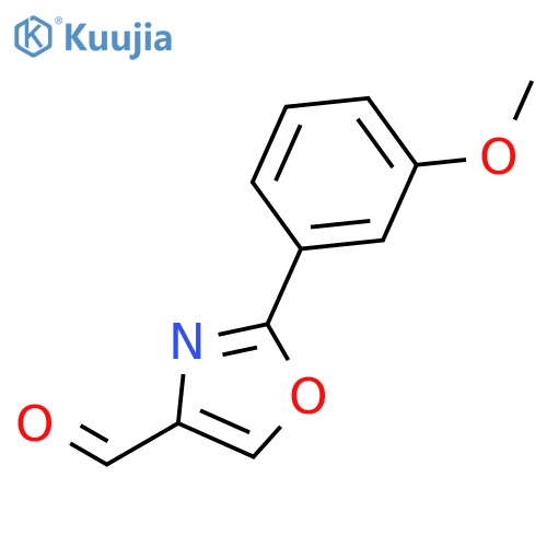 2-(3-methoxyphenyl)-1,3-oxazole-4-carbaldehyde structure