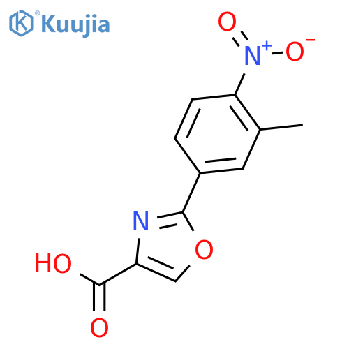 4-Oxazolecarboxylicacid, 2-(3-methyl-4-nitrophenyl)- structure