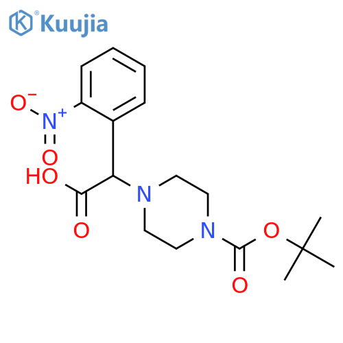 1-Piperazineaceticacid, 4-[(1,1-dimethylethoxy)carbonyl]-a-(2-nitrophenyl)- structure