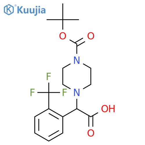 1-Piperazineaceticacid, 4-[(1,1-dimethylethoxy)carbonyl]-a-[2-(trifluoromethyl)phenyl]- structure