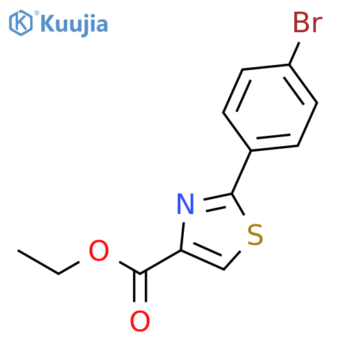 2-(4-Bromo-phenyl)-thiazole-4-carboxylic acid ethyl ester structure