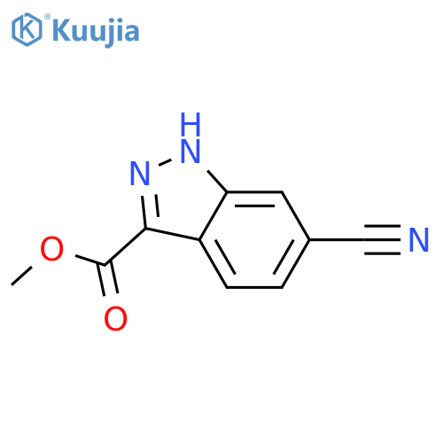 Methyl 6-cyano-1H-indazole-3-carboxylate structure