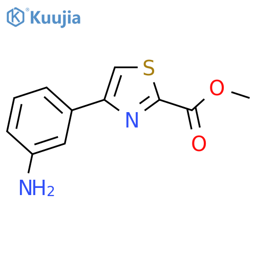 4-(3-Amino-phenyl)-thiazole-2-carboxylic acid methyl ester structure