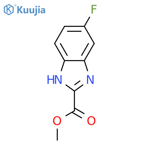 methyl 6-fluoro-1H-1,3-benzodiazole-2-carboxylate structure