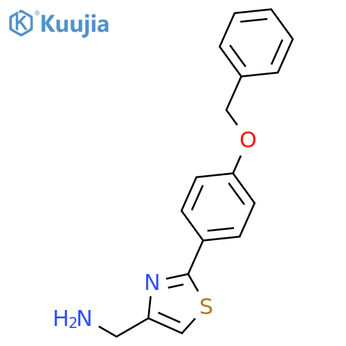 4-Thiazolemethanamine,2-[4-(phenylmethoxy)phenyl]- structure