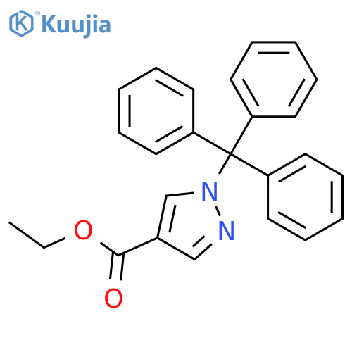 1H-Pyrazole-4-carboxylic acid, 1-(triphenylmethyl)-, ethyl ester structure