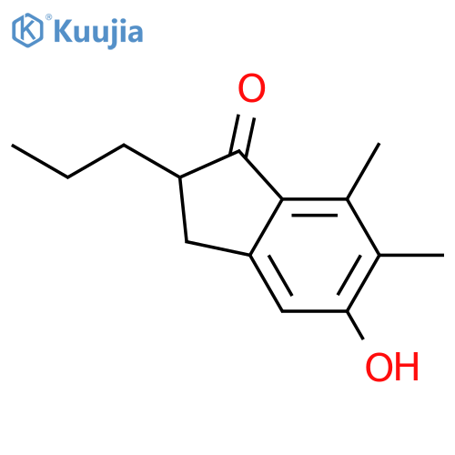 1H-Inden-1-one, 2,3-dihydro-5-hydroxy-6,7-dimethyl-2-propyl- structure