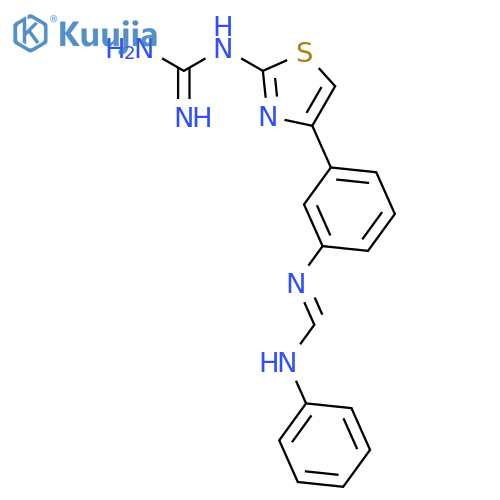 Guanidine, [4-[3-[[(phenylamino)methylene]amino]phenyl]-2-thiazolyl]- structure