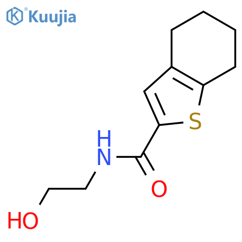 N-(2-hydroxyethyl)-4,5,6,7-tetrahydro-1-benzothiophene-2-carboxamide structure