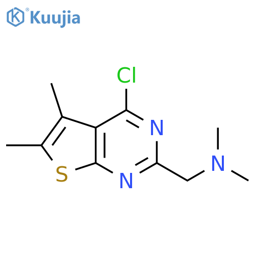 ({4-chloro-5,6-dimethylthieno[2,3-d]pyrimidin-2-yl}methyl)dimethylamine structure