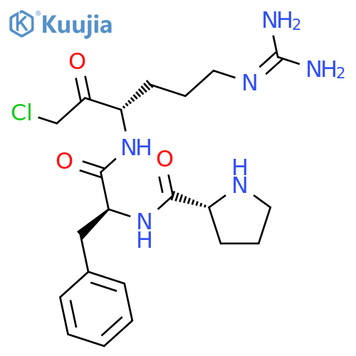 H-D-Pro-Phe-Arg-chloromethylketone trifluoroacetate salt structure