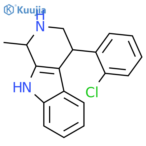 4-(2-chlorophenyl)-1-methyl-2,3,4,9-tetrahydro-1H-beta-carboline structure