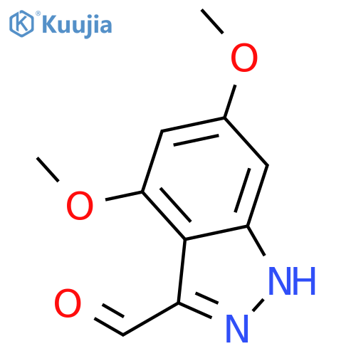4,6-Dimethoxy-1H-indazole-3-carbaldehyde structure