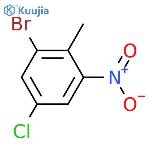 1-bromo-5-chloro-2-methyl-3-nitro-benzene structure