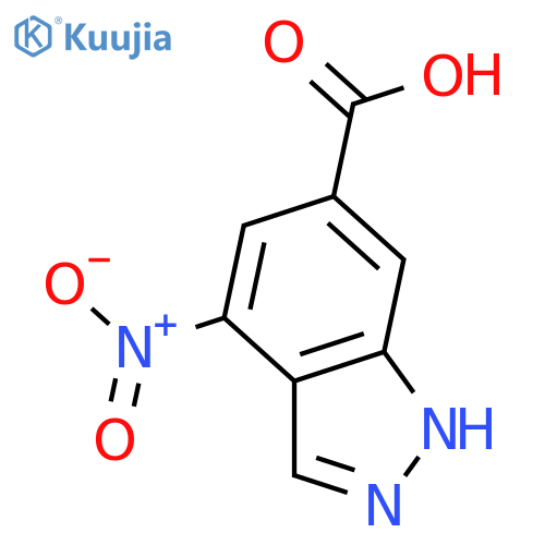 4-Nitro-6-(1H)-indazole-carboxylic Acid structure