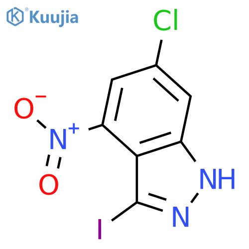 6-Chloro-3-iodo-4-nitro-1H-indazole structure
