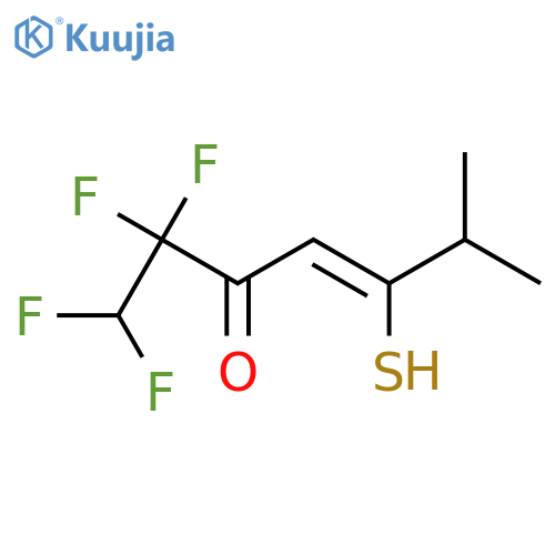 4-Hepten-3-one, 1,1,2,2-tetrafluoro-5-mercapto-6-methyl- structure