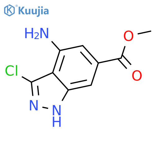 4-Amino-3-chloro-6-indazolecarboxylic Acid methyl ester structure
