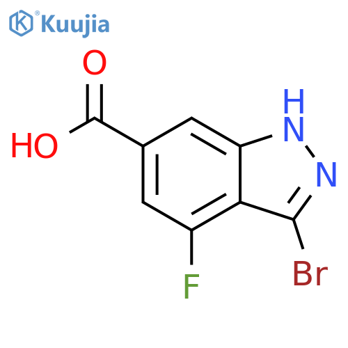 3-bromo-4-fluoro-1H-indazole-6-carboxylic acid structure