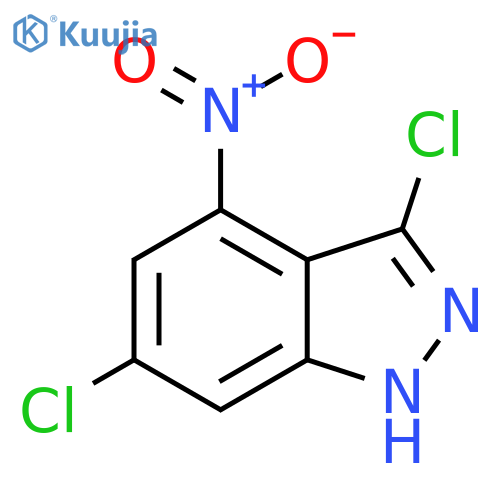4-Nitro-3,6-dichloro (1H)indazole structure