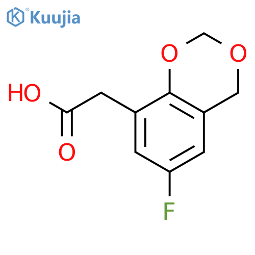 2-(6-fluoro-2,4-dihydro-1,3-benzodioxin-8-yl)acetic acid structure