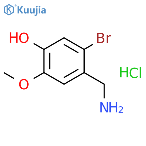 4-(aminomethyl)-5-bromo-2-methoxyphenol hydrochloride structure