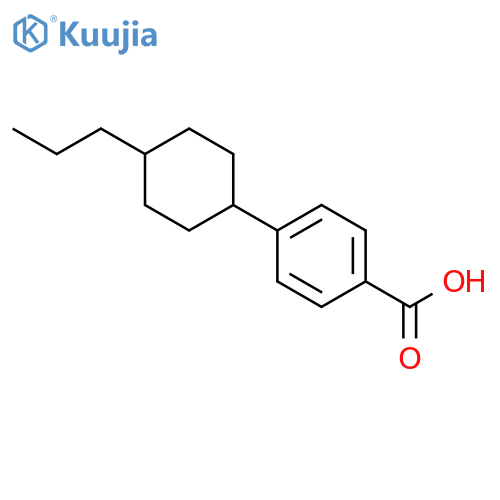 Benzoic acid, 4-(4-propylcyclohexyl)- structure