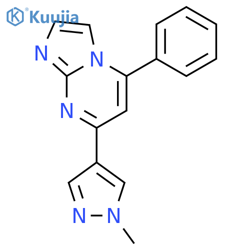 Imidazo[1,2-a]pyrimidine, 7-(1-methyl-1H-pyrazol-4-yl)-5-phenyl- structure