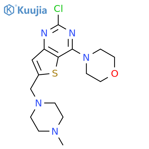 4-(2-Chloro-6-((4-methylpiperazin-1-yl)methyl)-thieno3,2-dpyrimidin-4-yl)morpholine structure