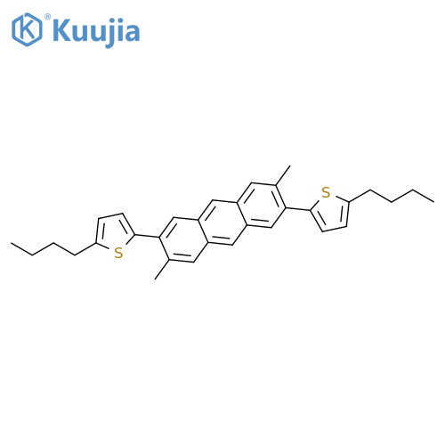 THIOPHENE, 2,2'-(3,7-DIMETHYL-2,6-ANTHRACENEDIYL)BIS[5-BUTYL- structure