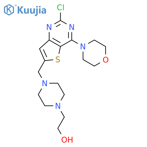 2-(4-((2-Chloro-4-morpholinothieno3,2-dpyrimidin-6-yl)methyl)piperazin-1-yl)ethanol structure