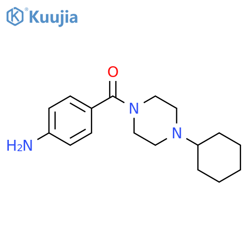 (4-Aminophenyl)(4-cyclohexylpiperazino)methanone structure