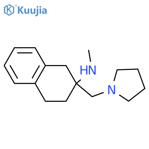 2-Naphthalenamine,1,2,3,4-tetrahydro-N-methyl-2-(1-pyrrolidinylmethyl)- structure