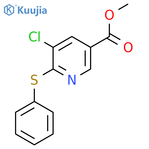 Methyl 5-chloro-6-(phenylsulfanyl)nicotinate structure