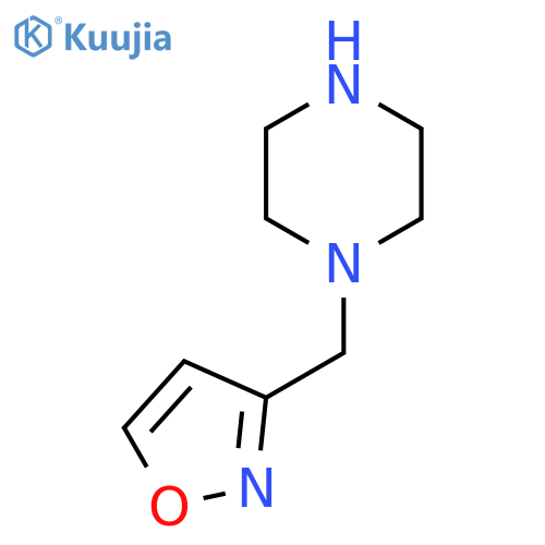1-[(1,2-oxazol-3-yl)methyl]piperazine structure